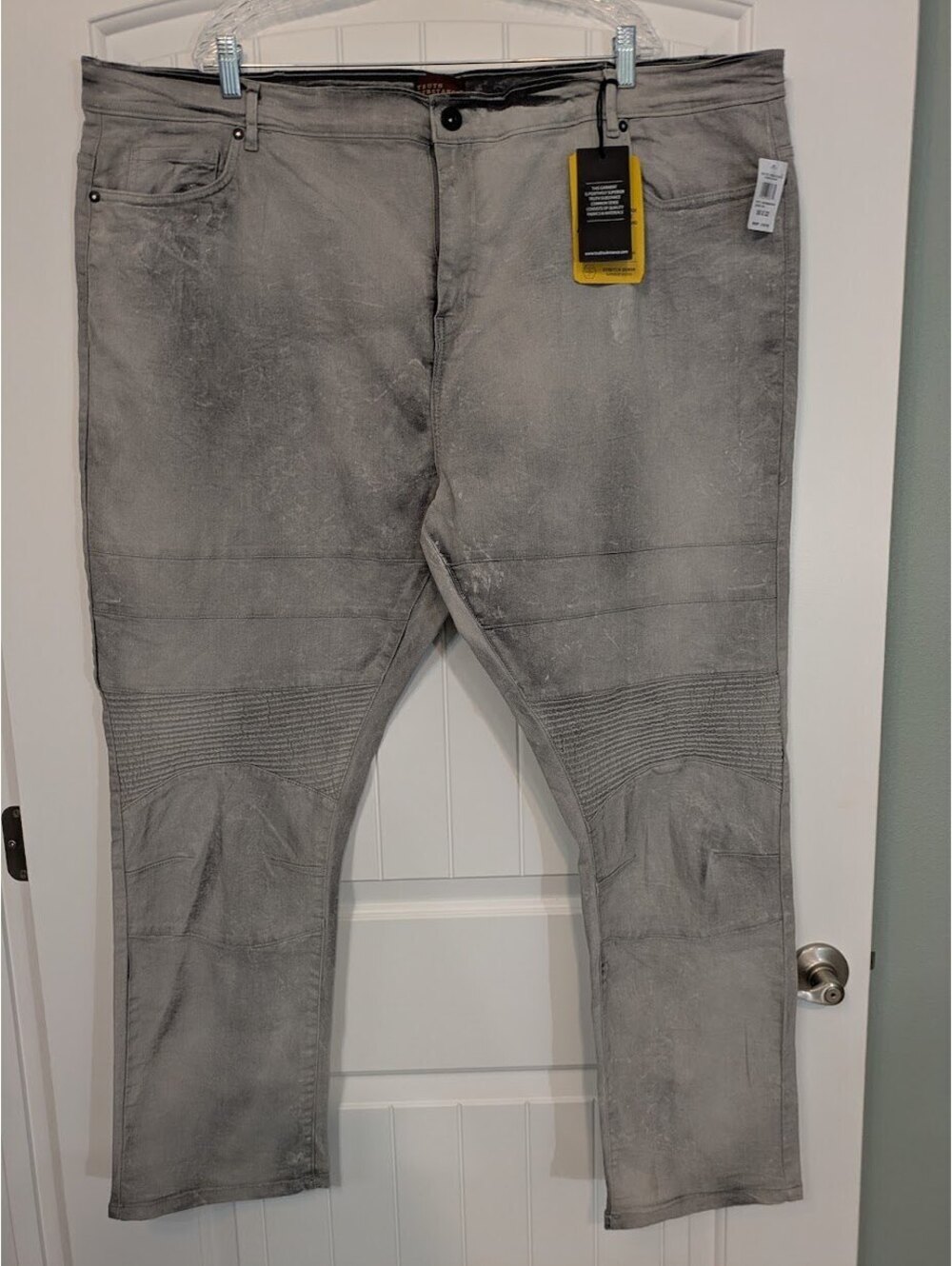 🩶 Truth Substance Ribbed‑Knee Jeans | NWT | Big & Tall modern gray denim